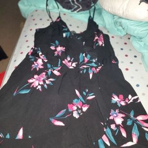 Spaghetti strap express flower dress